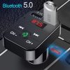 Car Bluetooth 5.0 FM Transmitter Wireless Handsfree Audio Receiver Auto MP3 Player 2.1A Dual USB Fast Charger Car Accessories