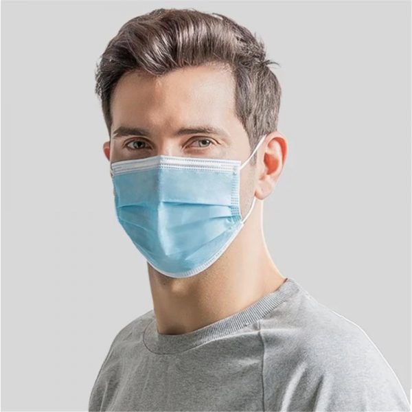 200 Pcs Face Mask Anti-pollution Disposable Facial Mask 3 Layers Non-woven Filter Personal Mouth Face Masks Earmuff