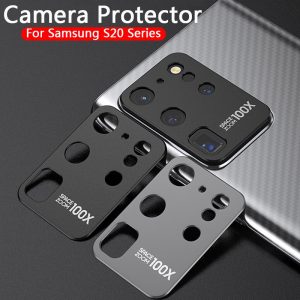 Camera Lens Protector Tempered Glass Metal Ring Case For Samsung Galaxy S20 Ultra S10 Note 10 Plus 5G Back Film Glass Case