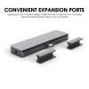 GOOJODOQ USB C Hub 60W PD Charging for iPad Pro MacBook Air Switch to HDMI USB 3.0 Adapter Type-C Phone with Earphone Data Jack