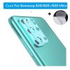 Camera Lens Protector Tempered Glass Metal Ring Case For Samsung Galaxy S20 Ultra S10 Note 10 Plus 5G Back Film Glass Case