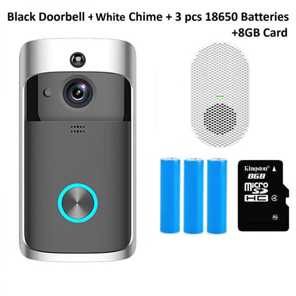 Wsdcam Smart Doorbell Camera Wifi Wireless Call Intercom Video-Eye for Apartments Door Bell Ring for Phone Home Security Cameras