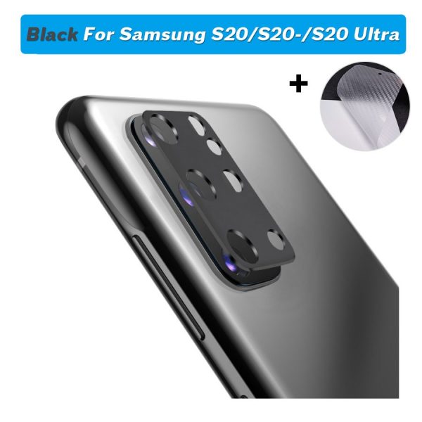 Camera Lens Protector Tempered Glass Metal Ring Case For Samsung Galaxy S20 Ultra S10 Note 10 Plus 5G Back Film Glass Case