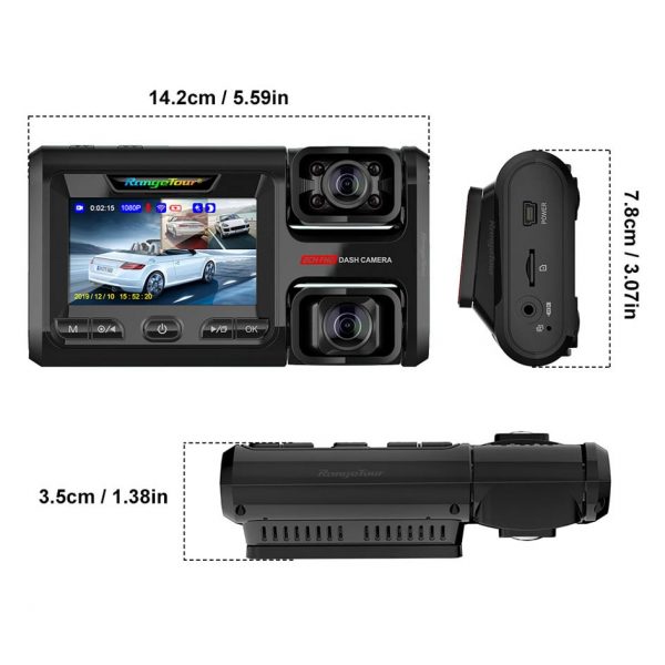 3 Camera Dash Cam 1080P WIFI Sony Sensor Night Vision Dual Lens Car DVR Video Recorder with Rear View Camera 3 Channel Camcorder