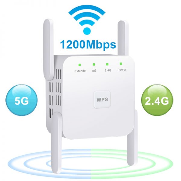 5Ghz Wireless WiFi Repeater 1200Mbps Router Wifi Booster 2.4G Wifi Long Range Extender 5G Wi-Fi Signal Amplifier Repeater Wifi