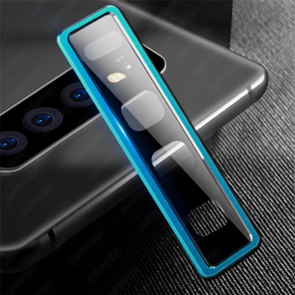 Camera Lens Protector Tempered Glass Metal Ring Case For Samsung Galaxy S20 Ultra S10 Note 10 Plus 5G Back Film Glass Case