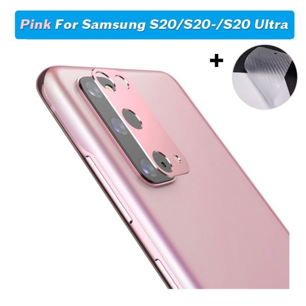 Camera Lens Protector Tempered Glass Metal Ring Case For Samsung Galaxy S20 Ultra S10 Note 10 Plus 5G Back Film Glass Case