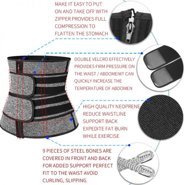 Waist Trainer Neoprene Sweat Shapewear Body Shaper Women Slimming Sheath Belly Reducing Shaper Workout Trimmer Belt Corset