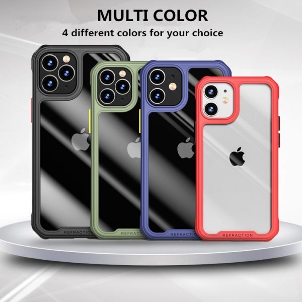 Luxury Transparent Case for iPhone 12 11 Pro Max 12 Mini Shockproof Airbag Cases for iPhone SE 2020 7 8 Plus X XS Max XR Cover